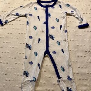 Kyte baby royal shell snap up romper size 3-6m